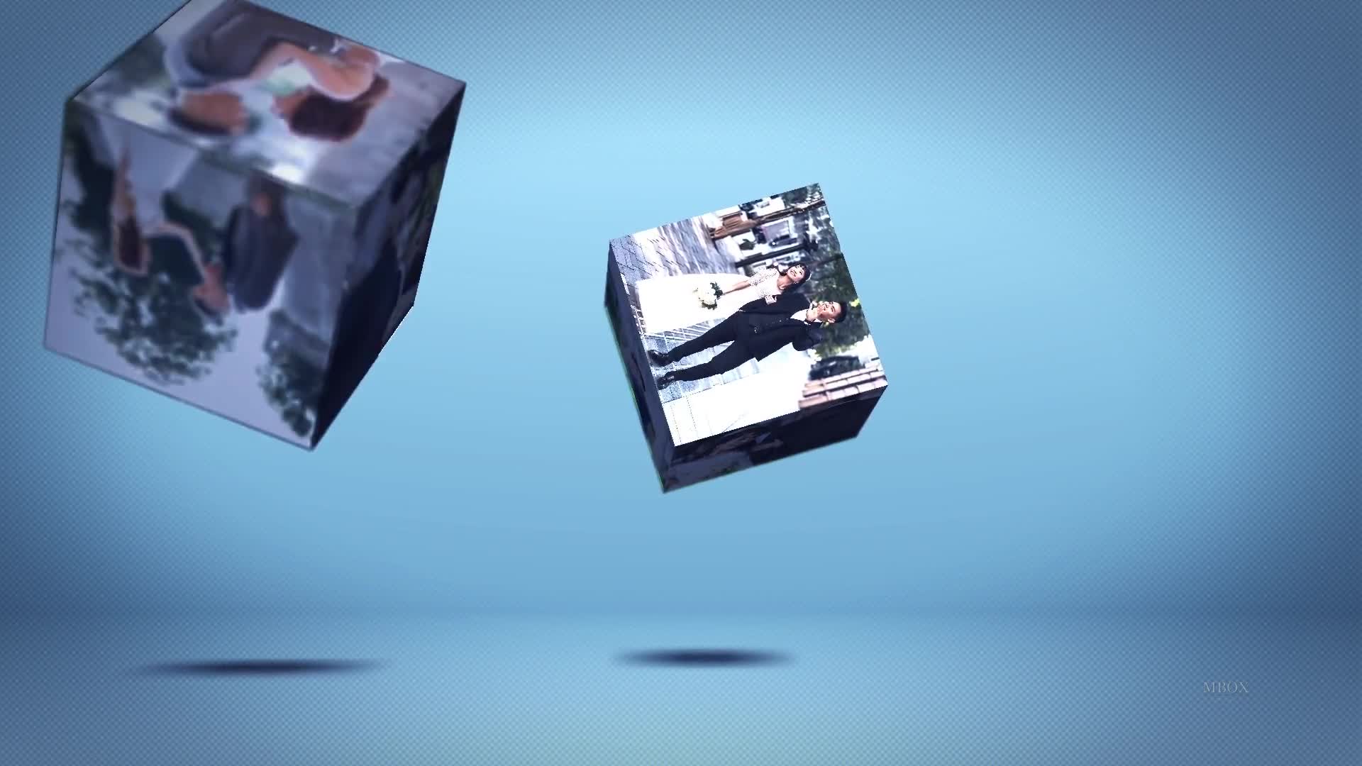 3D Falling Cube 스타일 샘플